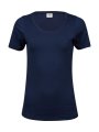 Dames T-shirt Tee Jays Stretch 450 Navy